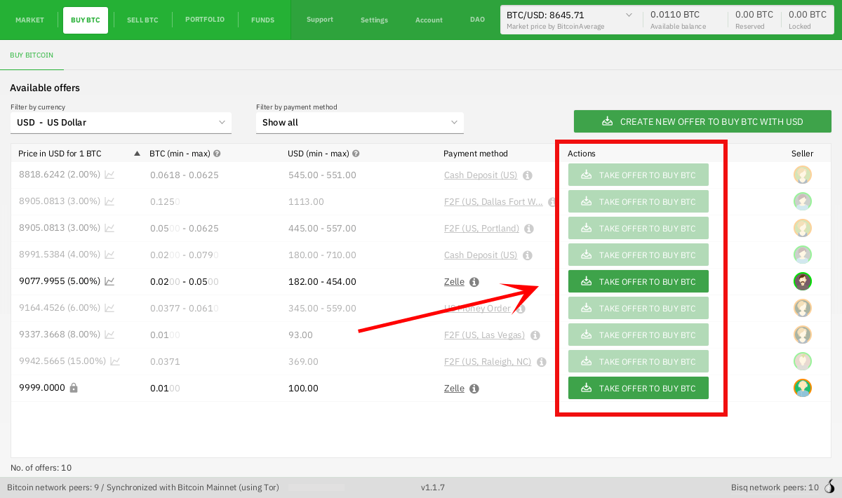 Configuring a national currency account